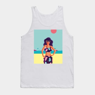 Miami Beach Illustration Tank Top